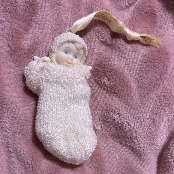 Dept 56… Snow Babies…Baby in a Holiday Stocking Ornament… No Box - Picture 1 of 3